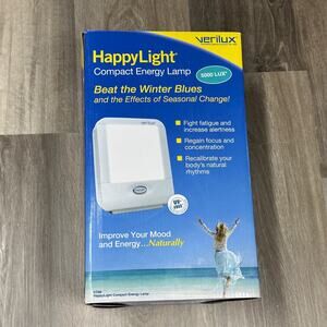 NEW! Verilux Happy Light Mood Focus 5K Natural Spectrum Energy Lamp Therapy